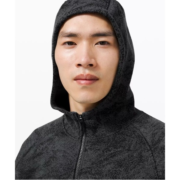 Lululemon End State Jacket Large Graphite Grey Black Full Zip Hooded Run Gym - Picture 4 of 11